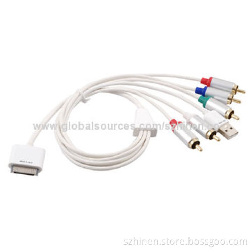 30-pin Dock Connector to Component AV Cables with USB